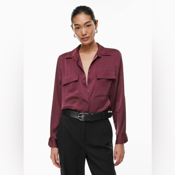 Tops - White House Black Market Medium Burgundy Women's Blouse